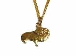 もるぞう ネックレス【 thuthu appetizing accessories / nupi 】 ハンドメイド 真鍮 アクセサリー モルモット necklace