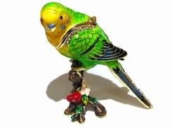 『 インコ ジュエリーボックス 』(イエロー) 【 ピィアース Piearth Japan 】アクセサリー ジュエリー ボックス 置物 インテリア 動物 アニマル モチーフ オブジェ 鳥