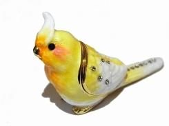 『 ミニチュアオカメインコ 』【 ピィアース Piearth Japan 】アクセサリー ジュエリー ボックス 置物 インテリア 動物 アニマル モチーフ オブジェ 鳥