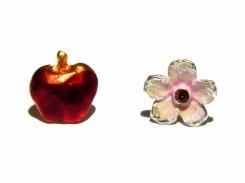 花りんご ピアス Palnart Poc パルナートポック りんご 林檎 果物 花 apple スタッド おしゃれ かわいい キュート ユニーク 可愛い 上品