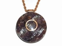 オルゴナイト ペンダント L【Powerful Orgone Pendant】レピドライト/アメジスト/セレナイト