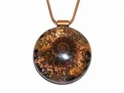 オルゴナイト ペンダント L【Powerful Orgone Pendant】サンストーン/ピンクアベンチュリン/パイライト/レッドガーネット/アンモナイト