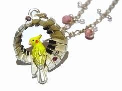 歌心 ネックレス 【 Palnart Poc パルナートポック 】【 メール便 送料無料 】 鳥 バード インコ ピアノ 鍵盤 誕生日 プレゼント 女性 雑貨 音楽 楽器 おしゃれ