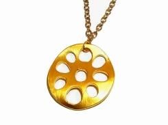 レンコンチップス ネックレス 【 cuir caramelseir クイールキャラメリゼ 】【 メール便 送料無料 】 アクセサリー オシャレ カジュアル お洒落 ランチ 食事 お出かけ