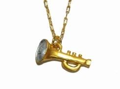 楽器 ネックレス かわいい トランぺっこ 【 Palnart Poc パルナートポック 】【 メール便 送料無料 】 トランペット 音楽 ゆるい キャラ 誕生日 プレゼント 女性 雑貨