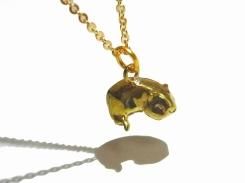 モルモット ネックレス (モルワッサン) (寝そべり)【 KunuginoCo. 】 真鍮 アクセサリー ジュエリー カワイイ 動物 アニマル