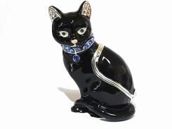 キャットブラック ピィアース Piearth Japan アクセサリー ジュエリー ボックス 置物 インテリア 動物 アニマル かわいい モチーフ オブジェ ネコ 猫