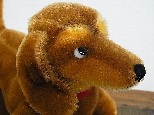 ヴィンテージ ぬいぐるみ 【 Steiff シュタイフ 】1950年代 ダックスフンド Hexie Dachshund ビンテージ トイ