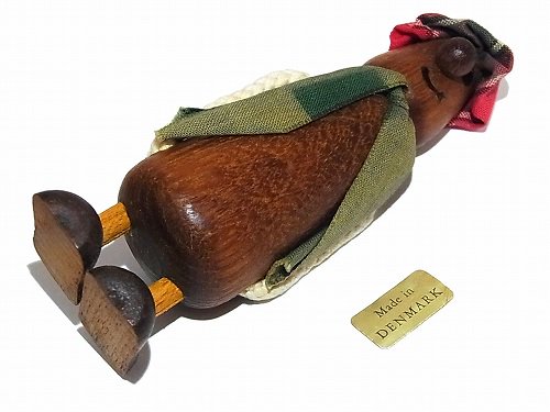デンマーク ビンテージ 木のおもちゃ 【 1950～1970年代 】人形 ドール ウッド 海外 北欧 かわいい おしゃれ 置物 インテリア
