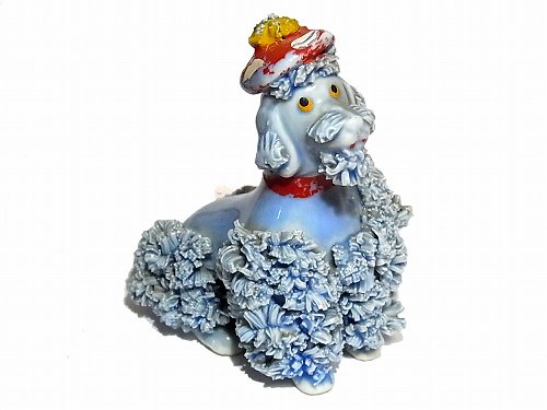 スパゲッティ プードル フレンチベレー【 Royal 】 1950～1970年代 犬 イヌ ベレー帽 ヴィンテージ インテリア 置物 陶器