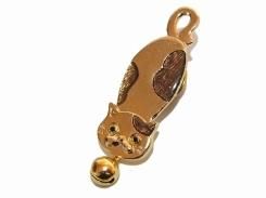 ねこ鈴 ブローチ【 Luccica ルチカ 】【 メール便 送料無料 】 アクセサリー cat キャット 猫 誕生日 プレゼント 女性 かわいい ユニーク 奇抜