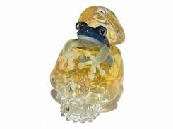 考えに考える【 kengtaro ケンタロー 】 スカル 髑髏 骸骨 カエル ネックレス ペンダントトップ かえる プレゼント 硝子 ガラス お洒落