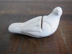 鳥の カードホルダー ビンテージ 【1980年代】 陶製 置物 バード 海外買い付け 輸入 希少 インテリア 古い ユニーク ホワイト