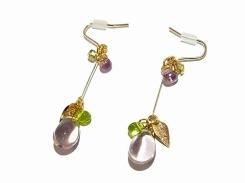 フロイト ピアス パープル 【 Luccica ルチカ 】【メール便送料無料】 アクセサリー かわいい プレゼント エレガント 女性 木の実 お洒落
