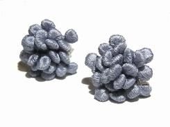 puketti ピアス (ブルー) 【 Luccica ルチカ 】【メール便 送料無料 】 フラワー 花 かわいい アクセサリー エレガント 刺繍 モチーフ ブランド