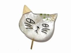 ミケ ヘアカフス (GR×IV)【 Luccica ルチカ 】【メール便送料無料】 ねこ 猫 キャット アニマル 動物 かわいい おもしろ 個性的 ユニーク 誕生日