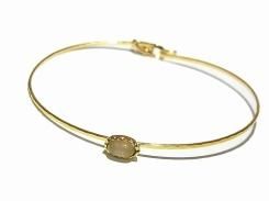 mild stone bangle バングル ピンク:ローズクォーツ 【 Luccica ルチカ 】【メール便 送料無料 】 アクセサリー エレガント お洒落 プレゼント かわいい ストーン
