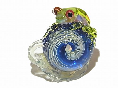 カタツムリ 拾八 Kengtaro ケンタロー カタツムリ カエル 蛙 かえる フロッグ 一点 カラフル 芸術 個性的 かたつむり
