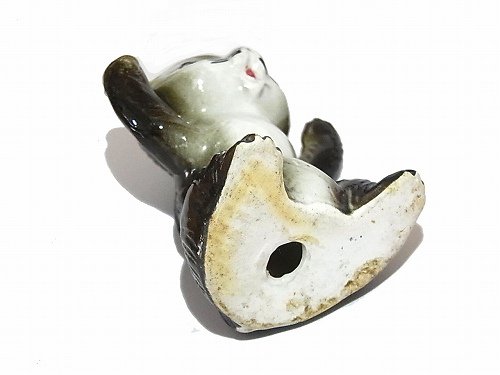 指揮者 猫 陶器 置物【1950年代】 日本製 ビンテージ 陶製 ドール ネコ