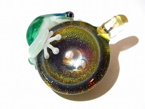 カエル アクセサリー ガラス 『 月虹 (げっこう) 』kengtaro