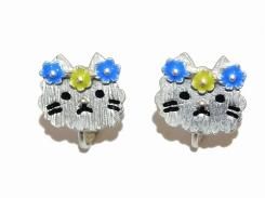ルチカ イヤリング 『 chipie シルバー 』【 Luccica 】【 メール便 送料無料 】 かわいい 花冠 アクセサリー キャット 可愛い 誕生日 プレゼント 女性