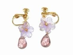 ルチカ イヤリング 『 maiya パープル 』【 Luccica 】【 メール便 送料無料 】 アクセサリー カワイイ 花 フラワー 植物 エレガント ナチュラル 誕生日 プレゼント 女性