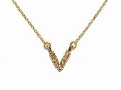 ルチカ ネックレス 『 shape zirconia V字 』 【 Luccica 】【メール便送料無料】 アクセサリー かわいい キュービックジルコニア レディース farbe ファルべ