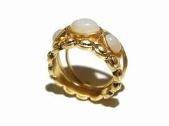 ルチカ リング 『 ナツィオーネ GD×WH 』 【 Luccica 】【メール便送料無料】 アクセサリー 指輪 個性的 レディース 大人 人気 誕生日 プレゼント