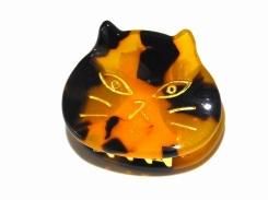 ミニネコ バンス (ブラウン)【 Luccica ルチカ 】【メール便送料無料】 ネコ 髪留め カワイイ キュート 猫 キャット 動物 アニマル どうぶつ 個性的 クリップ