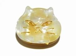 ミニネコ バンス (アイボリー)【 Luccica ルチカ 】【メール便送料無料】 ネコ 髪留め カワイイ キュート 猫 キャット 動物 アニマル どうぶつ 個性的 クリップ