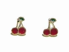 フルーシュ ピアス (サクランボ)【 Luccica ルチカ 】【メール便送料無料】 アクセサリー 木の実 フルーツ 果物 フレッシュ かわいい 小さい 個性的 ナチュラル