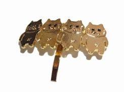 無限ネコ ヘアカフス 【 Luccica ルチカ 】【メール便送料無料】 カワイイ アクセサリー 猫 ねこ アニマル 個性的 キャット ユニーク おもしろ