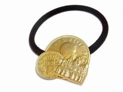 geld ヘアゴム 【 Luccica ルチカ 】【メール便送料無料】 アクセサリー 誕生日 プレゼント 女性 個性的 金貨 人気 レディース 髪留め 髪飾り