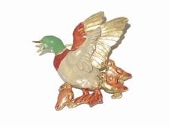 カモ親子 ブローチ 【 Palnart Poc パルナートポック 】【 メール便 送料無料 】 鳥 バード かわいい 大人 キッズ 人気 誕生日 プレゼント 女性 雑貨