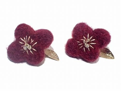 Feuter ピアス Luccica ルチカ アクセサリー 和風 フェルト カワイイ 花 フラワー ハンドメイド ファルべ Farbe Feuter ピアス Luccica ルチカ アクセサリー 和風 フェルト カワイイ 花 フラワー ハンドメイド ファルべ Farbe