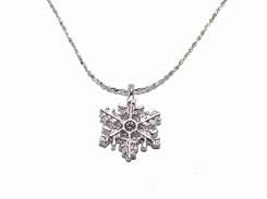 雪の結晶 ネックレス(シルバー)【 Luccica ルチカ 】【 メール便送料無料 】 かわいい アクセサリー 個性的 冬 季節 シーズン 雪 結晶 プレゼント 誕生日