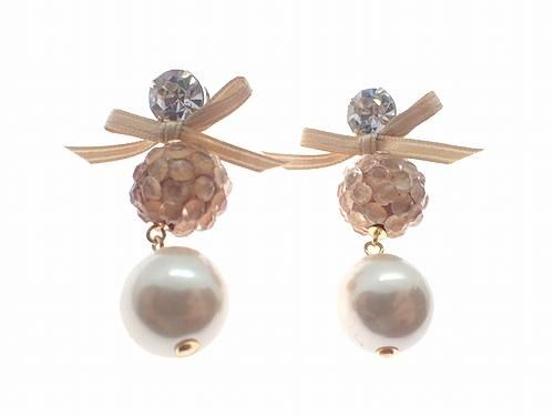 クレイボールとリボンのピアス Luccica ルチカ メール便送料無料 パール アクセサリー ハンドメイド フェミニン 誕生日 プレゼント 女性 雑貨 クレイボールとリボンのピアス Luccica ルチカ メール便送料無料 パール アクセサリー ハンドメイド フェミニン 誕生日 プレゼント 女性 雑貨