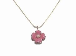 ヘッセニア ネックレス (ピンク)【 Luccica ルチカ 】【 メール便 送料無料 】 花 フラワー パール かわいい 個性的 アクセサリー プレゼント 誕生日 エレガント