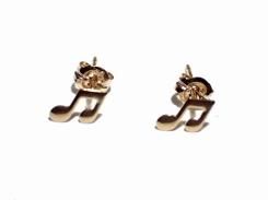 音符 ピアス (素材:ゴールド 10金キャッチ) (16分音符)【 Luccica ルチカ 】【 メール便送料無料 】 かわいい アクセサリー 個性的 音楽 演奏 キュート K10