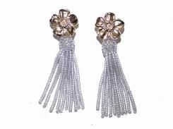 autunno ピアス (ブルー) 【 Luccica ルチカ 】【 メール便 送料無料 】 アクセサリー お洒落 花 フラワー エレガント プレゼント 女性