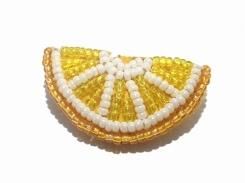 『 Sandia Naranja ブローチ (オレンジ) 』【 Luccica ルチカ 】【 メール便 送料無料 】 アクセサリー 果物 オレンジ フェルト カワイイ フルーツ 誕生日 プレゼント