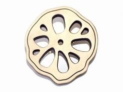 buono ブローチ (レンコン) 【 Luccica ルチカ 】【 メール便 送料無料 】 蓮根 ロータス 木製 ウッド カワイイ 誕生日 プレゼント 女性 雑貨