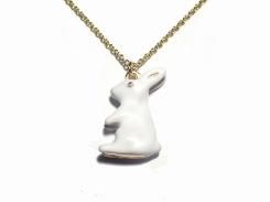 lapin ネックレス 【 Luccica ルチカ 】【 メール便 送料無料 】 ウサギ 兎 ラビット 人気 カワイイ ユニーク 動物 アニマル
