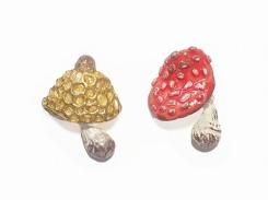 おじぎキノコ ピアス 【 Palnart Poc パルナートポック 】【メール便 送料無料】 Mushroom 菌 茸 きのこ ジュエリー アクセサリー 面白い ユニーク 個性的 プレゼント 独特