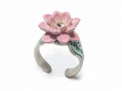蓮華 リング 【 Palnart Poc パルナートポック 】 花 ハス レンゲ フラワー 夏 アクセサリー 誕生日 プレゼント 女性 母の日 エレガンス 大人 レディース 指輪 ピンク