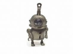みねろぼさん(洋白)【いもゆで工房 】 削り出し ロボット おしゃれ メカ かわいい 文具 メンズ ギニック カッコイイ 精密 模型 マニア リアル