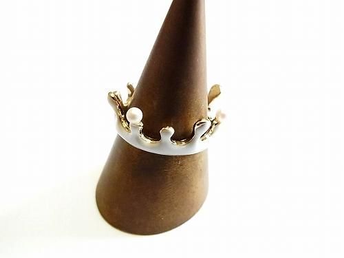 安価 ワタナベ パール ミルククラウン リング 王冠 牛乳 ルチカ Luccica 【 アクセサリー