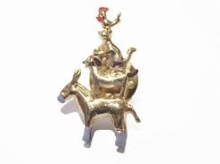 ブレーメン ブローチ 【 Luccica ルチカ 】【メール便送料無料】 アクセサリー レディース かわいい おもしろ 個性的 動物 アニマル メルヘン
