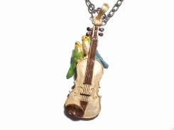 愛の挨拶 ネックレス 【 Palnart Poc パルナートポック 】【メール便送料無料】インコ 鳥 バード アクセサリー ヴァイオリン 楽器