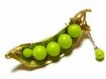 pea ブローチ (グリーン) 【 Luccica ルチカ 】【 メール便 送料無料 】 枝豆 えんどう豆 ビーン おつまみ カワイイ キュート ベジタブル 野菜 誕生日 プレゼント 女性 雑貨